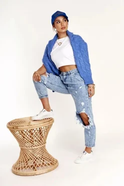 New Damskie Skórzane Tenisówki BIG STAR BB274211 Biało Granatowe Damskie Trampki Damskie Big Star|Trampki Damskie Niskie