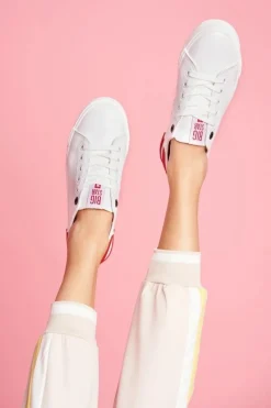 Trampki Damskie Big Star|Trampki Damskie Niskie></noscript>Big Star Shoes Damskie Skórzane Tenisówki BIG STAR FF274174 Biało Czerwone