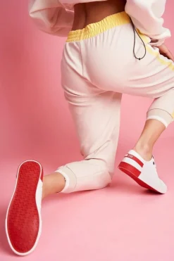 Trampki Damskie Big Star|Trampki Damskie Niskie></noscript>Big Star Shoes Damskie Skórzane Tenisówki BIG STAR FF274174 Biało Czerwone