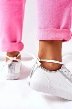 Big Star Shoes Damskie Skórzane Trampki BIG STAR II274055 Białe