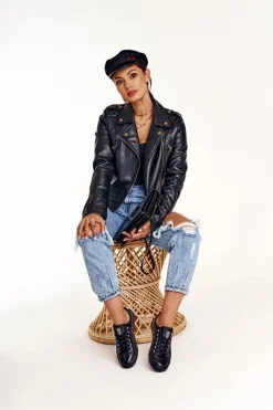 Trampki Damskie Big Star|Trampki Damskie Niskie>Big Star Shoes Damskie Skórzane Trampki Big Star Czarne V274871 Czarny