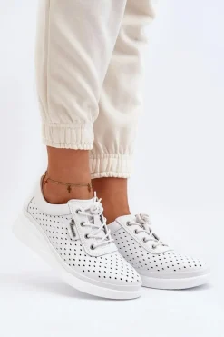 Outlet Damskie Skórzane Trampki Sportowe Buty Białe Brumia Damskie Sneakersy Damskie