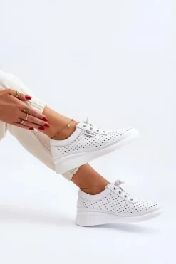 Outlet Damskie Skórzane Trampki Sportowe Buty Białe Brumia Damskie Sneakersy Damskie