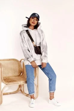 Best Big Star Shoes Damskie Skórzane Trampki Z Gwiazdą BIG STAR DD274692 Biało-Niebieskie