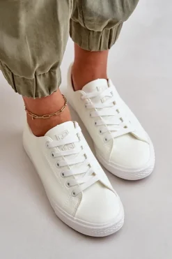 Online Damskie Skórzane Wiązane Klasyczne Trampki Białe Misima Damskie Trampki Damskie Niskie