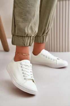 Online Damskie Skórzane Wiązane Klasyczne Trampki Białe Misima Damskie Trampki Damskie Niskie