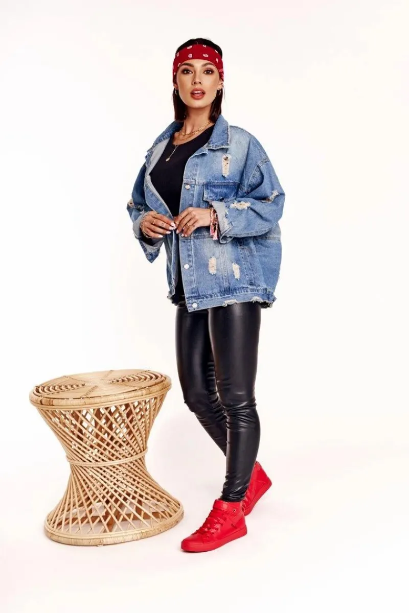 Trampki Damskie Big Star|Trampki Damskie Wysokie>Big Star Shoes Damskie Skórzane Wysokie Trampki BIG STAR V274529 Czerwone