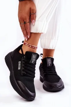 Hot Big Star Shoes Damskie Sneakersy Big Star KK274063 Czarne