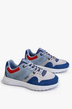 Sale Big Star Shoes Damskie Sneakersy Big Star LL274421 Niebieskie