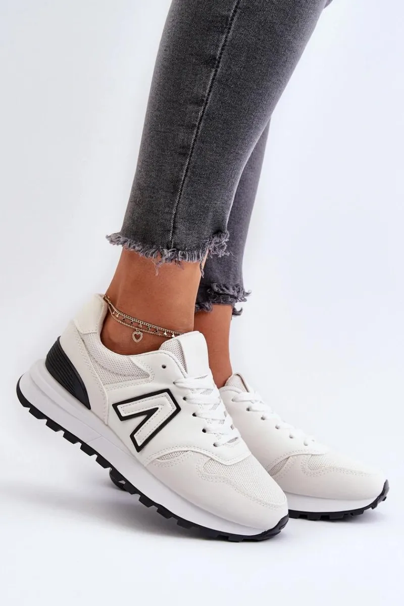 Sneakersy Damskie>Boto Damskie Sneakersy Buty Sportowe Białe Daisee