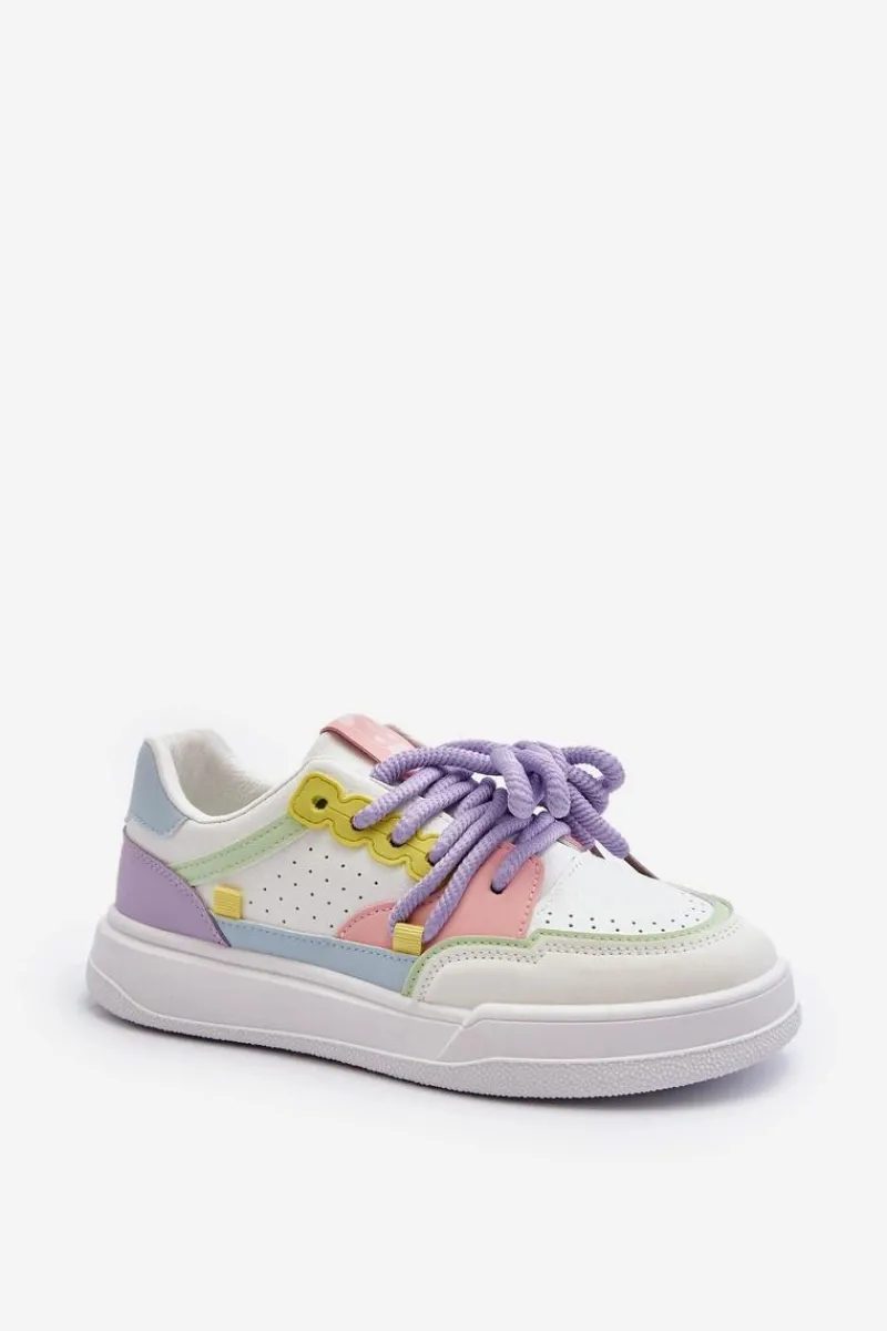 Sale Boto Damskie Sneakersy Eko Skórzane Multikolor Avanalis Wielokolorowy