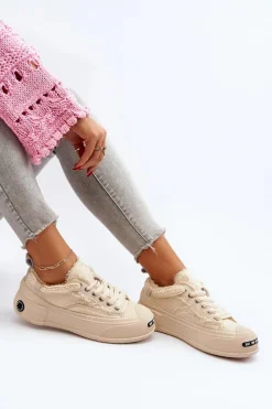 Sneakersy Damskie>GOE Damskie Sneakersy NN2N4060 Beżowe