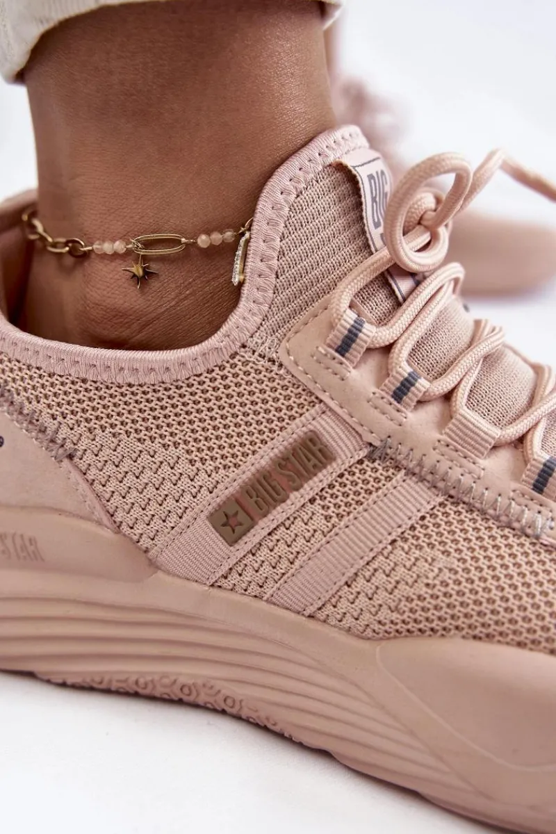 Sneakersy Damskie>Big Star Shoes Damskie Sneakersy Memory Foam System Big Star KK274348 Różowe