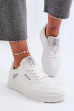 Sale Damskie Sneakersy Memory Foam System Big Star NN274A483 Białe Damskie Buty Sportowe Big Star|Sneakersy Damskie