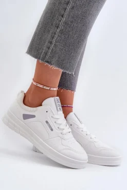 Sale Damskie Sneakersy Memory Foam System Big Star NN274A483 Białe Damskie Buty Sportowe Big Star|Sneakersy Damskie