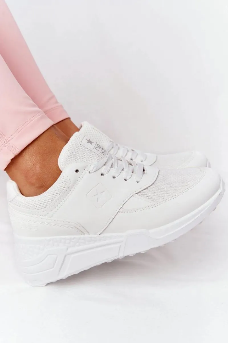 New Evento Damskie Sneakersy Na Koturnie Białe Avery