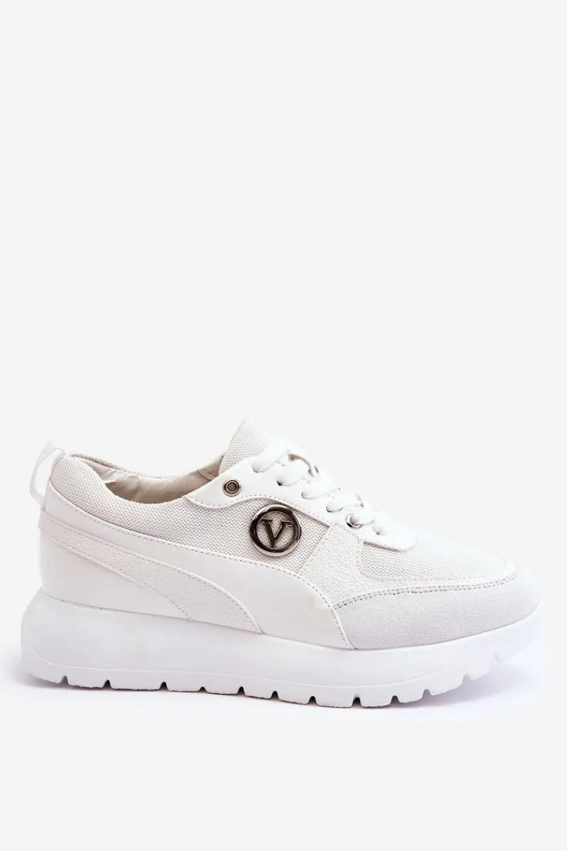 Sneakersy Damskie>Buty damskie Vinceza Damskie Sneakersy Na Platformie Białe Chana