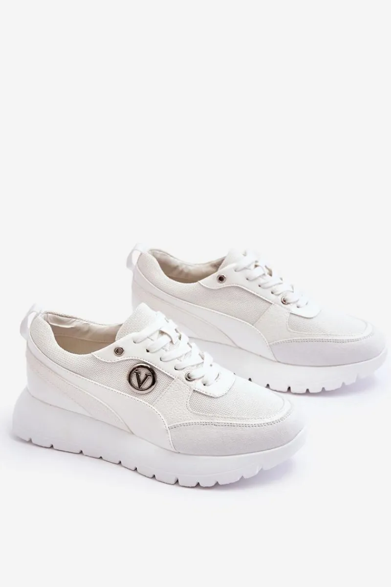 Sneakersy Damskie>Buty damskie Vinceza Damskie Sneakersy Na Platformie Białe Chana
