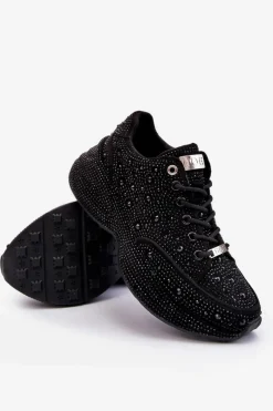 GOE Damskie Sneakersy Na Platformie JJ2N4058 Czarne