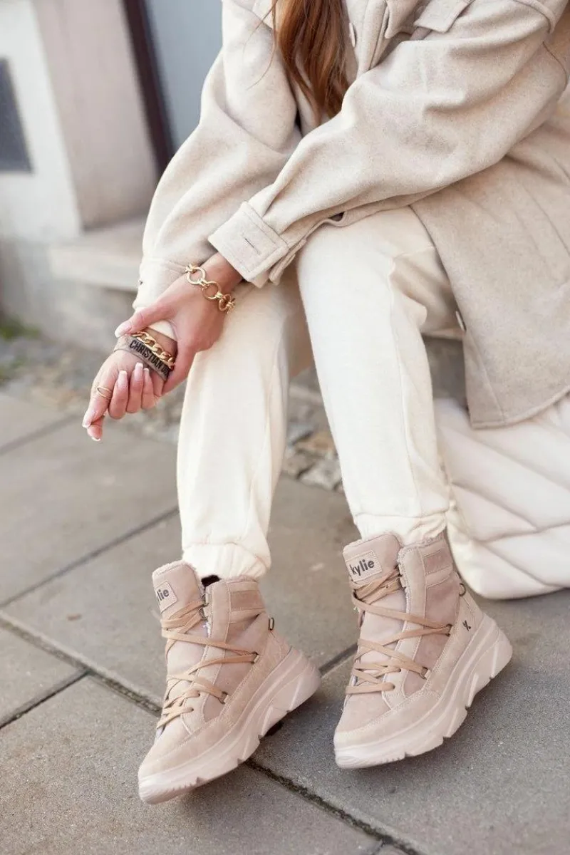 Śniegowce Damskie|Sneakersy Damskie>Boto Damskie Sneakersy Śniegowce Beżowe Missy