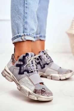 Sneakersy Damskie>Maciejka Damskie Sneakersy Skórzane 04423-13