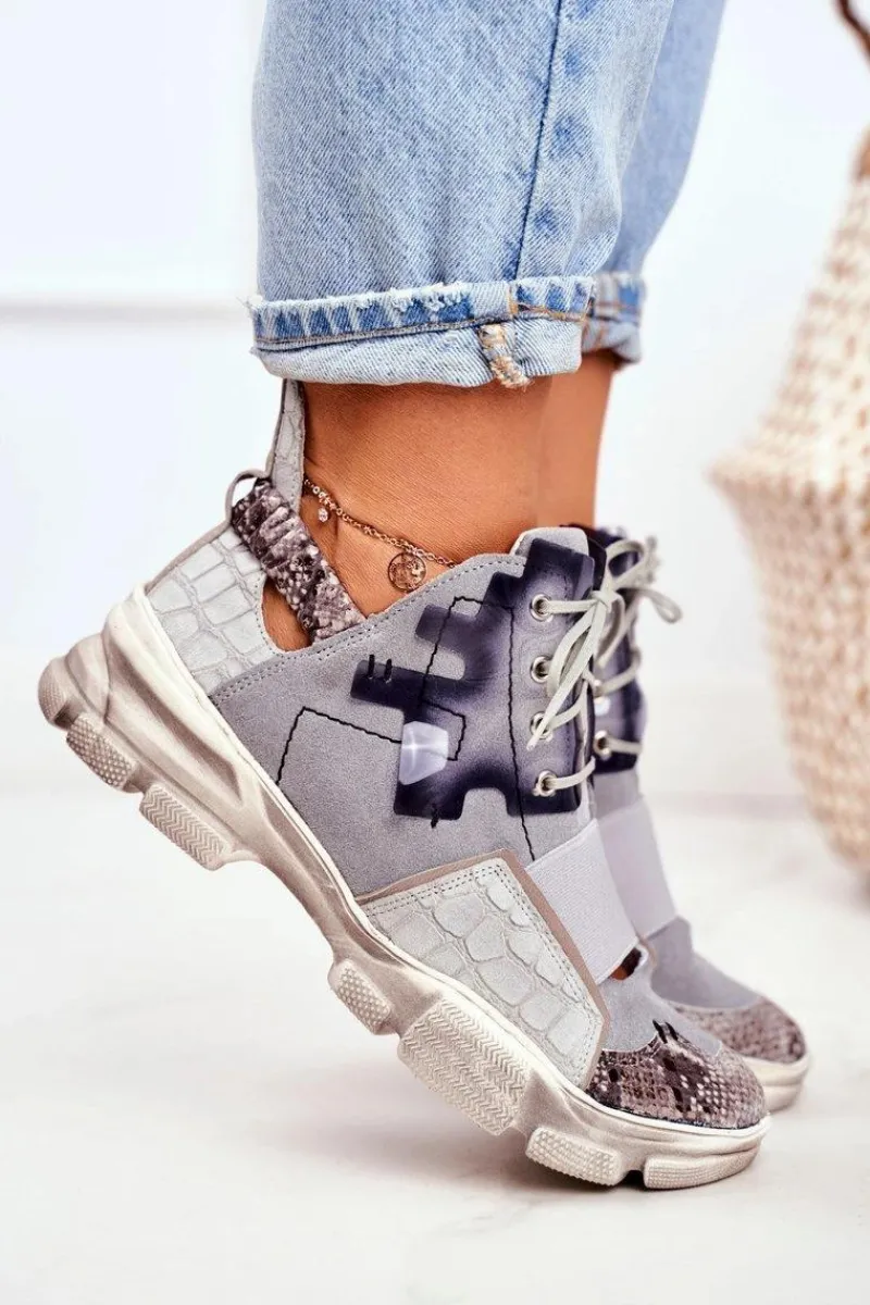 Sneakersy Damskie>Maciejka Damskie Sneakersy Skórzane 04423-13