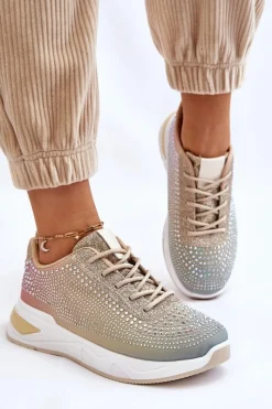 New Damskie Sneakersy Z Cyrkoniami Multikolor Raiden Damskie Buty Sportowe Na Platformie|Sneakersy Damskie