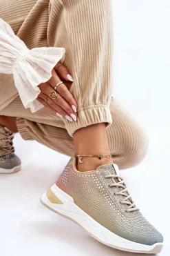 New Damskie Sneakersy Z Cyrkoniami Multikolor Raiden Damskie Buty Sportowe Na Platformie|Sneakersy Damskie