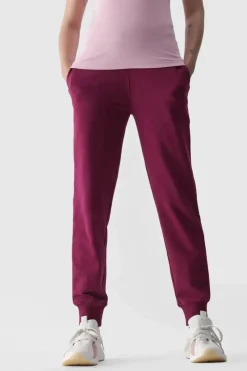 Spodnie Damskie|Odzież 4F>4F Damskie Spodnie Dresowe Joggery WMM00TTROF0945-51S Fioletowe