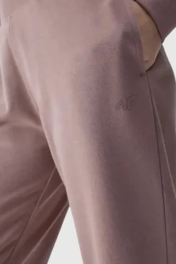 Damskie Spodnie Dresowe Joggery WMM00TTROF0945-83S Beżowe Damskie Spodnie Damskie|Odzież 4F