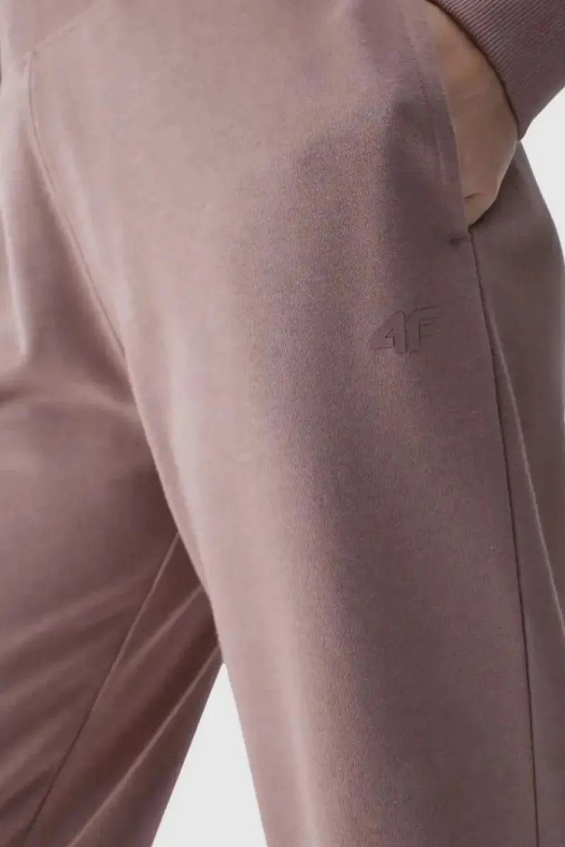 Damskie Spodnie Dresowe Joggery WMM00TTROF0945-83S Beżowe Damskie Spodnie Damskie|Odzież 4F