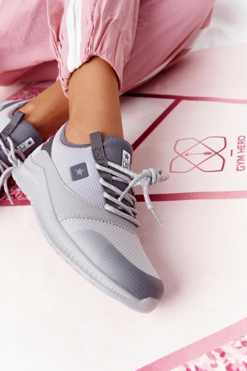 Buty Sportowe Na Platformie>Evento Damskie Sportowe Buty Comfort Foam Szare The Best