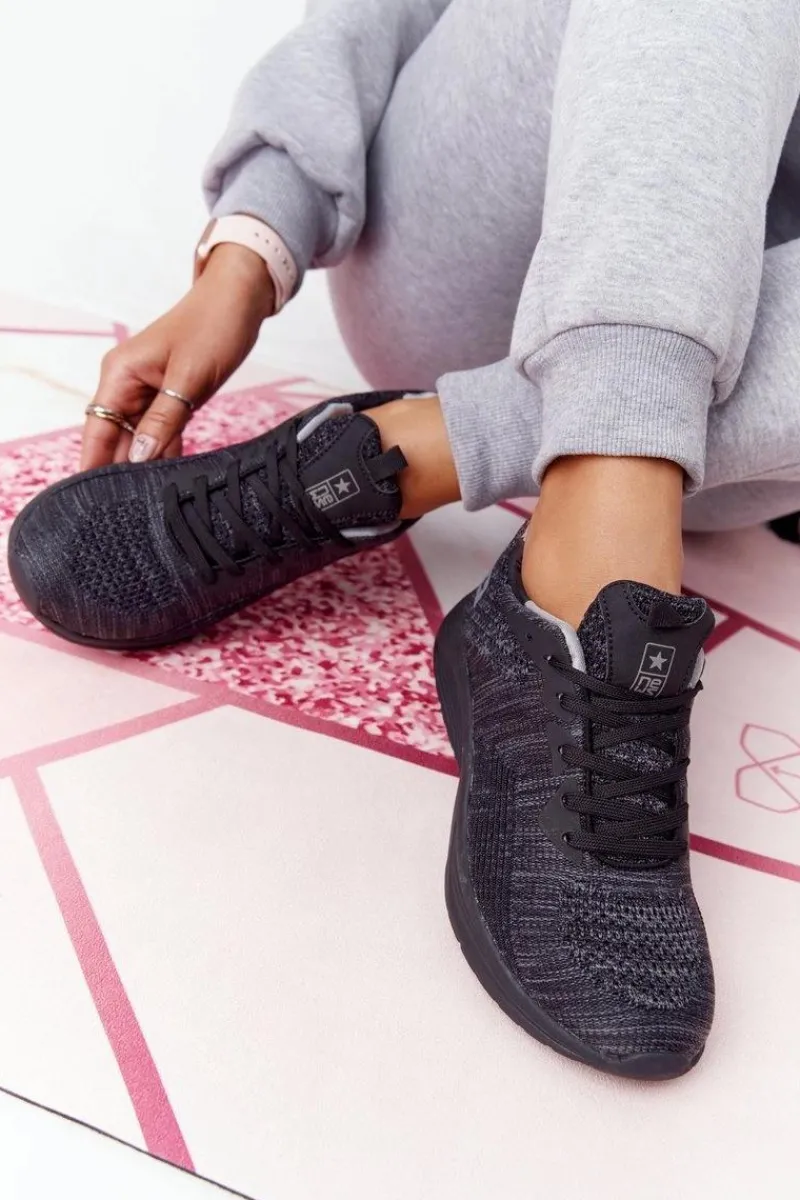 Buty Sportowe Na Platformie>Evento Damskie Sportowe Buty Comfort Foam Czarne Long Distance Czarny