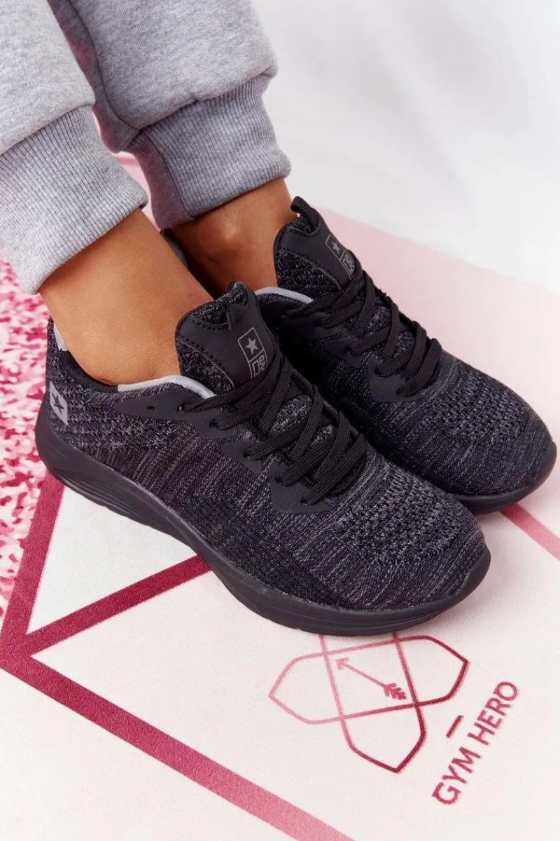 Buty Sportowe Na Platformie>Evento Damskie Sportowe Buty Comfort Foam Czarne Long Distance Czarny