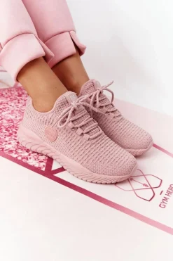 Big Star Shoes Damskie Sportowe Buty Memory Foam Big Star HH274299 Różowe