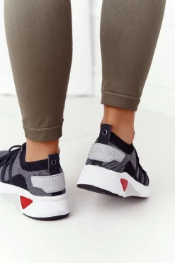 Trampki Damskie Big Star|Buty Sportowe Na Platformie></noscript>Big Star Shoes Damskie Sportowe Buty Memory Foam Big Star HH274532 Ciemnoszare