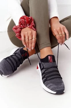 Trampki Damskie Big Star|Buty Sportowe Na Platformie></noscript>Big Star Shoes Damskie Sportowe Buty Memory Foam Big Star HH274532 Ciemnoszare