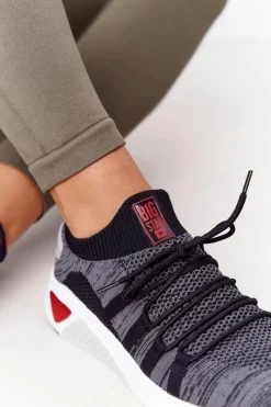 Trampki Damskie Big Star|Buty Sportowe Na Platformie></noscript>Big Star Shoes Damskie Sportowe Buty Memory Foam Big Star HH274532 Ciemnoszare