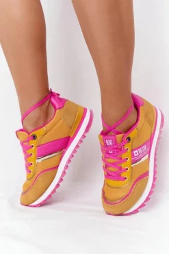 Online Damskie Sportowe Buty Memory Foam Big Star HH274273 Żółte Damskie Trampki Damskie Big Star|Buty Sportowe Na Platformie
