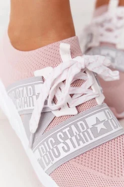 Trampki Damskie Big Star|Buty Sportowe Na Platformie></noscript>Big Star Shoes Damskie Sportowe Buty Memory Foam Big Star HH274353 Różowe