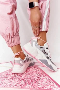 Big Star Shoes Damskie Sportowe Buty Memory Foam Big Star HH274326 Białe