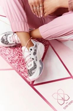 Big Star Shoes Damskie Sportowe Buty Memory Foam Big Star HH274326 Białe