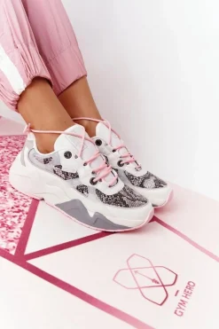 Big Star Shoes Damskie Sportowe Buty Memory Foam Big Star HH274326 Białe