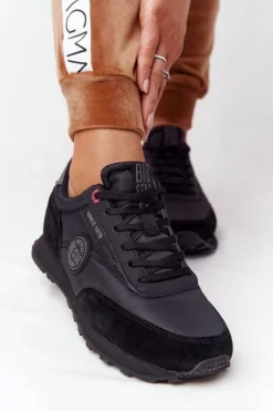 Trampki Damskie Big Star|Buty Sportowe Big Star></noscript>Big Star Shoes Damskie Sportowe Buty Memory Foam Big Star HH274528 Czarne