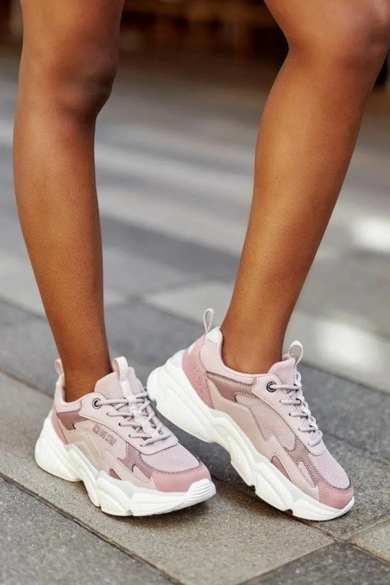 Sale Big Star Shoes Damskie Sportowe Buty Memory Foam Big Star HH274258 Fioletowe