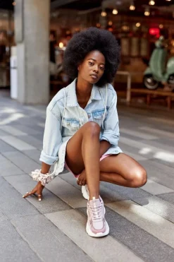 Sale Big Star Shoes Damskie Sportowe Buty Memory Foam Big Star HH274258 Fioletowe