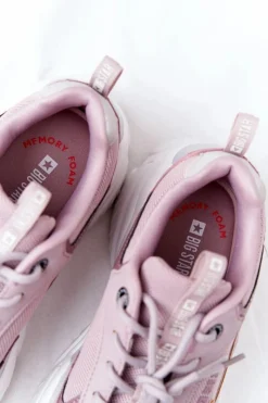 Sale Big Star Shoes Damskie Sportowe Buty Memory Foam Big Star HH274258 Fioletowe