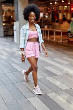 Sale Big Star Shoes Damskie Sportowe Buty Memory Foam Big Star HH274258 Fioletowe