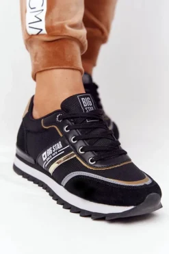 Discount Big Star Shoes Damskie Sportowe Buty Memory Foam Big Star HH274272 Czarne