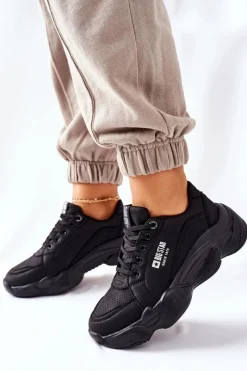 Discount Big Star Shoes Damskie Sportowe Buty Memory Foam Big Star II274356 Czarne